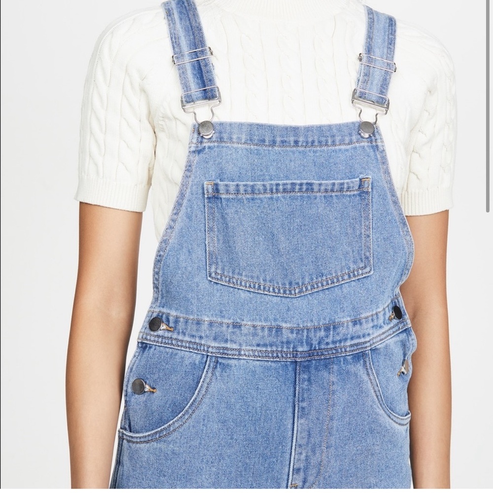 NWT WeWoreWhat Blue Denim Overalls Size XS